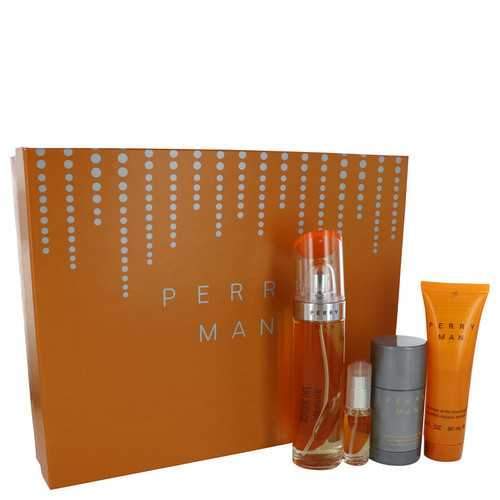 Perry Man by Perry Ellis Gift Set -- 3.4 oz Eau De Toilette Spray + 3 oz After Shave Gel + 2.75 oz Deodorant Stick + .25 oz Mini EDT Spray (Men)