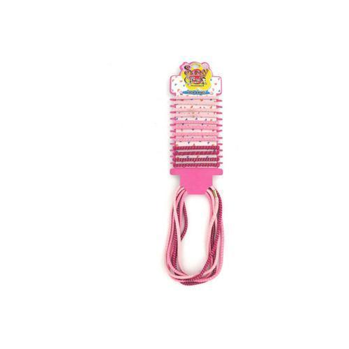 Pink elastic hair bands pack of 18 ( Case of 48 )