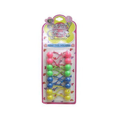 Pony tail holders with ball ends ( Case of 108 )