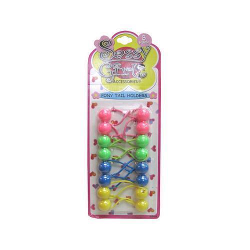Pony tail holders with ball ends ( Case of 72 )