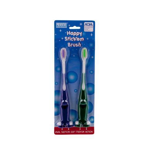 Kids Toothbrush Set With Suction Cup Base ( Case of 96 )