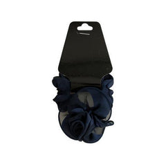 Satiny Hair Twister with Ruffle Rose Accent ( Case of 72 )