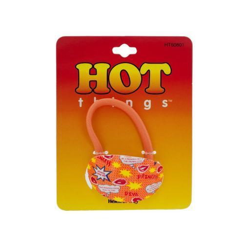 Peach Princess Comic Book Art Ponytail Holder ( Case of 24 )