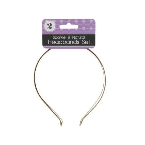 Sparkle & Natural Headbands Set ( Case of 36 )