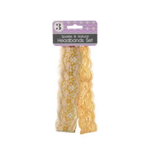 Lace Elastic Headwraps Set ( Case of 36 )