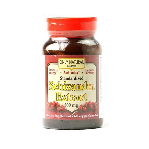 Only Natural Schizandra Extract 500 mg (1x60 Veg Capsules)