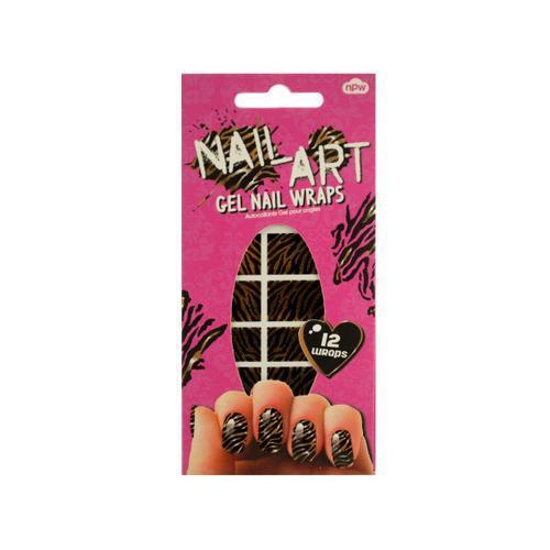 Tiger Stripes Nail Art Gel Nail Wraps Set ( Case of 72 )