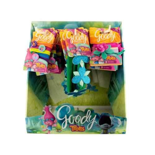 Goody Girls Trolls Hair Elastics & Headwraps Countertop Display ( Case of 48 )