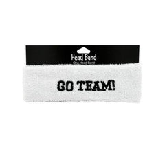 Go Team White Headband ( Case of 48 )
