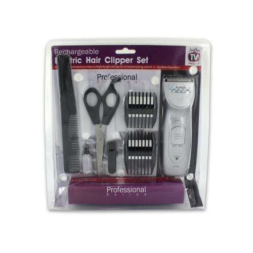 Rechargeable Hair Clipper Set with Accessories ( Case of 3 )