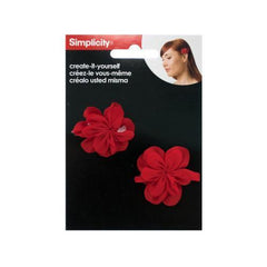Simplicity Create it Yourself Red Fabric Flowers ( Case of 24 )