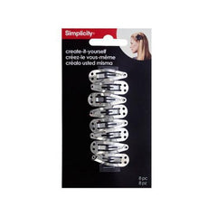 simplicity 8 pack create it yourself silver small snap clips ( Case of 72 )