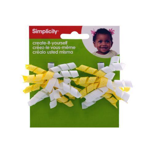 simplicity 2 piece mini yellow/lavender/blue korker clips ( Case of 36 )