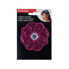 Pink Sequin Flower with Jewel Headband Accent ( Case of 18 )