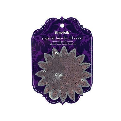 Silver Sequin Starburst Headband Accent ( Case of 48 )