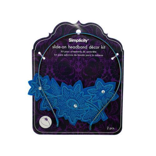 simplicity turquoise slide on headband kit ( Case of 48 )