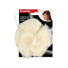Lace & Feather Flower Headband Accent ( Case of 48 )