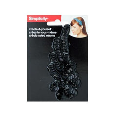 simplicity black sequin swirl accent ( Case of 24 )