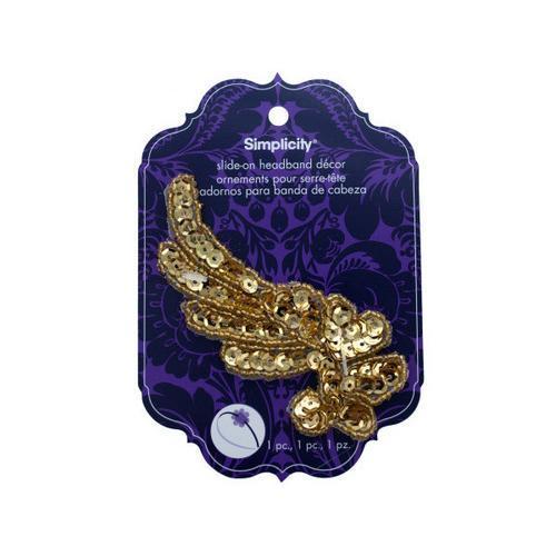 Gold Sequin Slide-On Headband Accent ( Case of 36 )
