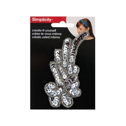 simplicity silver sequin swirl headband accent ( Case of 72 )
