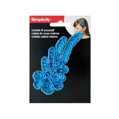 simplicity turquoise sequin swirl headband accent ( Case of 24 )