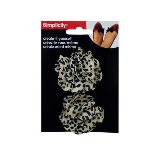 Leopard Flowers Headband Accent Set ( Case of 18 )