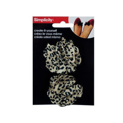 Leopard Flowers Headband Accent Set ( Case of 18 )
